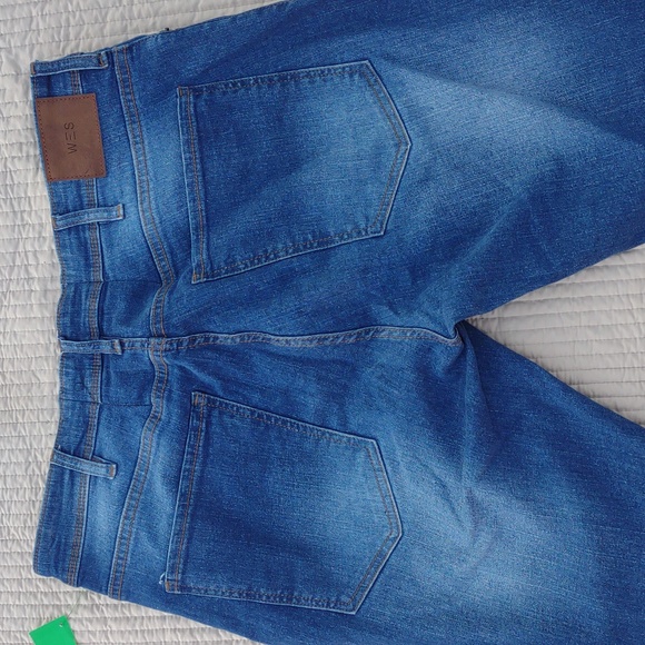 💐WES CASUAL Vintage Blue Denim Relaxed Fit in Medium Wash - Picture 12 of 15